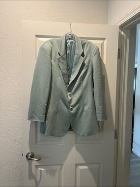 JLUXLABEL mint green blazer